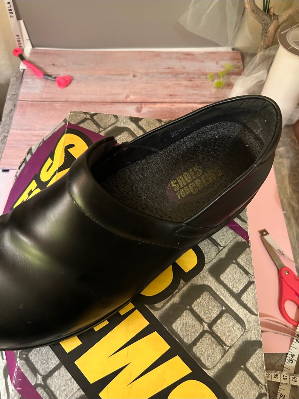 Shoes For Crews Men's Black Slip-On Work Loafer